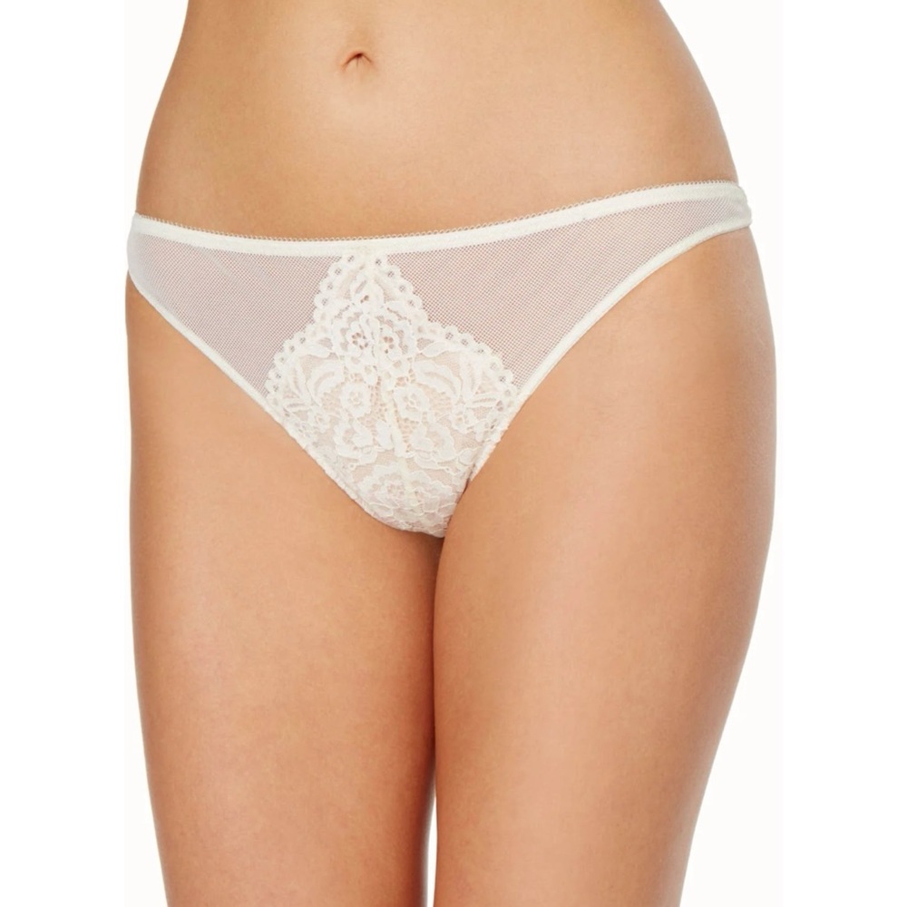 B Tempt’d Ivory Lace Thong